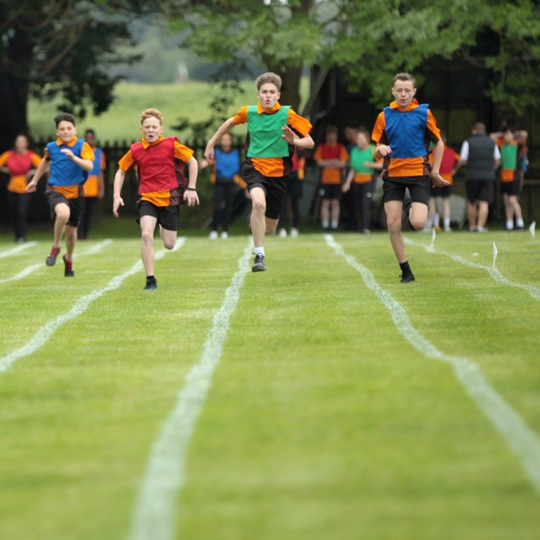 children running a race